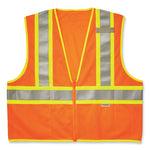 Load image into Gallery viewer, Glowear 8230z Class 2 Two-tone Mesh Zipper Vest, Polyester, Small/medium, Orange, Ships In 1-3 Business Days
