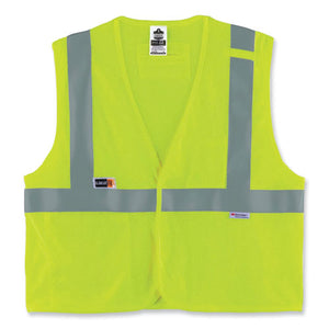 Glowear 8260frhl Class 2 Fr Safety Hook And Loop Vest, Modacrylic/kevlar, Large/x-large, Lime, Ships In 1-3 Business Days