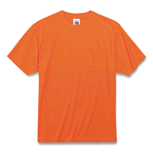 Glowear 8089 Non-certified Hi-vis T-shirt, Polyester, Large, Orange, Ships In 1-3 Business Days