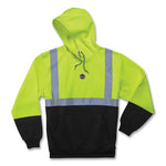 Load image into Gallery viewer, Glowear 8293 Hi-vis Class 2 Hooded Sweatshirt Black Bottom, Polar Fleece, Small, Lime, Ships In 1-3 Business Days

