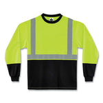 Load image into Gallery viewer, Glowear 8291bk Type R Class 2 Black Front Long Sleeve T-shirt, Polyester, Medium, Lime, Ships In 1-3 Business Days
