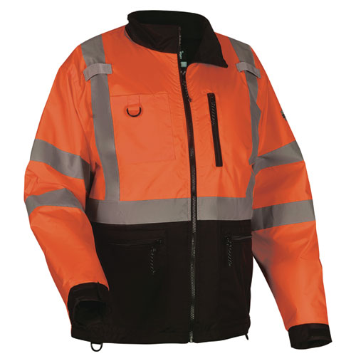 Glowear 8351 Class 3 Hi-vis Windbreaker Water-resistant Jacket, 4x-large, Orange, Ships In 1-3 Business Days