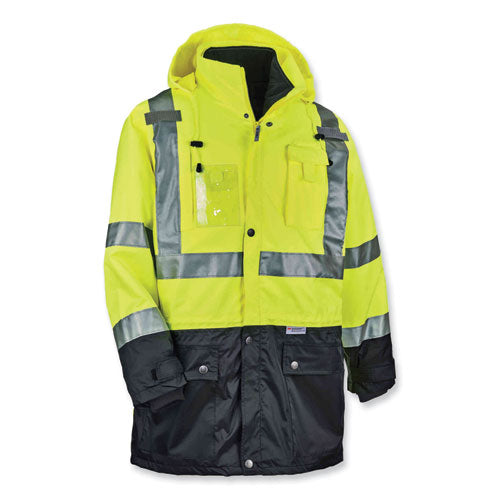Glowear 8388 Class 3/2 Hi-vis Thermal Jacket Kit, 5x-large, Lime, Ships In 1-3 Business Days