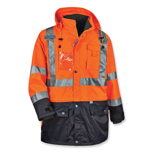 Glowear 8388 Class 3/2 Hi-vis Thermal Jacket Kit, 5x-large, Orange, Ships In 1-3 Business Days
