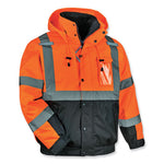 Load image into Gallery viewer, Glowear 8381 Class 3 Hi-vis 4-in-1 Quilted Bomber Jacket, Orange, Medium, Ships In 1-3 Business Days
