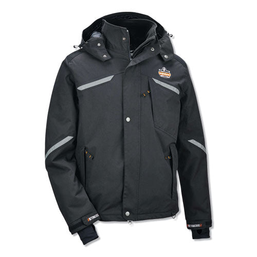 N-ferno 6466 Thermal Jacket With 500d Nylon Shell, 3x-large, Black, Ships In 1-3 Business Days