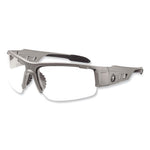 Load image into Gallery viewer, Skullerz Dagr Safety Glasses, Matte Gray Nylon Impact Frame, Anti-fog Clear Polycarbonate Lens, Ships In 1-3 Business Days
