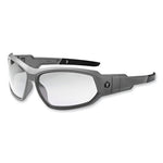 Load image into Gallery viewer, Skullerz Loki Safety Glasses/goggles, Matte Gray Nylon Impact Frame, Clear Polycarbonate Lens, Ships In 1-3 Business Days
