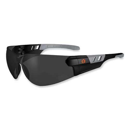 Skullerz Saga Frameless Safety Glasses, Black Nylon Impact Frame, Anti-fog Smoke Polycarb Lens, Ships In 1-3 Business Days
