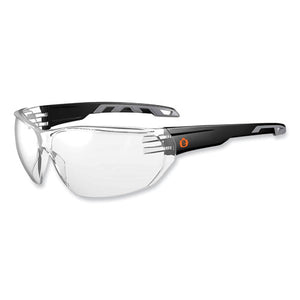 Skullerz Vali Frameless Safety Glasses, Black Nylon Impact Frame, Anti-fog Clear Polycarb Lens, Ships In 1-3 Business Days