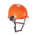 Load image into Gallery viewer, Skullerz 8974v Class E Safety Helmet W/8991 Visor Kit, Clear Lens, 6-pt Ratchet Suspension, Orange,ships In 1-3 Business Days
