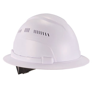 Skullerz 8968 Class C Lightweight Full Brim Hard Hat, Adjustable Venting, 6-pt Rachet Suspension, White,ships In 1-3 Bus Days