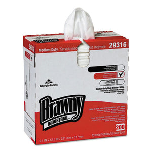 Lightweight Disposable Shop Towels, 9.1 X 12.5, White, 2,000/carton
