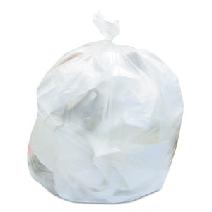 High-density Waste Can Liners, 30 Gal, 8 Mic, 30" X 37", Natural, 25 Bags/roll, 20 Rolls/carton