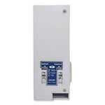 Load image into Gallery viewer, Dual Sanitary Napkin/tampon Dispenser, 25 Cent Coin Mechanism, 11.13 X 7.63 X 26.38, White/blue
