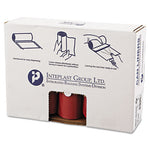 Load image into Gallery viewer, Biohazard Low-density Commercial Can Liners, Coreless Interleaved Roll, 4 Gal, 1.3 Mil, 40&quot; X 46&quot;, Red, 20/roll, 5 Rolls/ct
