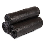 Load image into Gallery viewer, High-density Commercial Can Liners Value Pack, 60 Gal, 19 Mic, 43&quot; X 46&quot;, Black, 25 Bags/roll, 6 Interleaved Rolls/carton
