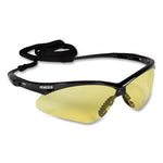 Load image into Gallery viewer, Nemesis Safety Glasses, Black Frame, Amber Lens, 12/box
