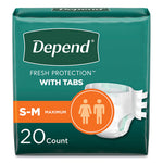 Load image into Gallery viewer, Incontinence Protection With Tabs, Small/medium, 19&quot; To 34&quot; Waist, 20/pack, 3 Packs/carton
