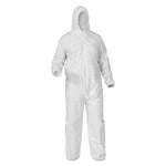 Load image into Gallery viewer, A35 Liquid And Particle Protection Coveralls, Zipper Front, Hooded, Elastic Wrists And Ankles, X-large, White, 25/carton
