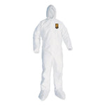 Load image into Gallery viewer, A35 Liquid And Particle Protection Coveralls, Zipper Front, Hooded, Elastic Wrists And Ankles, 2x-large, White, 25/carton
