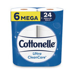 Load image into Gallery viewer, Ultra Cleancare Toilet Paper, Strong Tissue, Mega Rolls, Septic Safe, 1-ply, White, 340 Sheets/roll, 6 Rolls/pk, 6 Pks/carton

