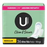 Load image into Gallery viewer, U By Kotex Security Regular Ultrathin Pad With Wings, Unscented, 36/pack

