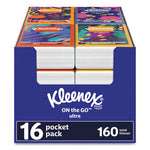 Load image into Gallery viewer, On The Go Packs Facial Tissues, 3-ply, White, 10/pouch, 16 Pouches/pack, 6 Packs/carton
