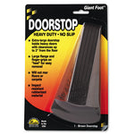 Load image into Gallery viewer, Giant Foot Doorstop, No-slip Rubber Wedge, 3.5w X 6.75d X 2h, Brown
