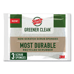 Load image into Gallery viewer, Greener Clean Non-scratch Scrub Sponge, 2.6 X 3.3, 0.7&quot; Thick, White, 3/pack
