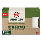 Load image into Gallery viewer, Greener Clean Non-scratch Scrub Sponge, 2.6 X 3.3, 0.7&quot; Thick, White, 6/pack
