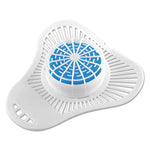 Load image into Gallery viewer, Urinal Screen With Non-para Deodorizer Block, Cherry Scent, White/blue, 12/carton
