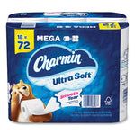 Load image into Gallery viewer, Ultra Soft Bathroom Tissue, Mega Roll, Septic Safe, 2-ply, White, 224 Sheets/roll, 18 Rolls/carton
