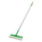 Load image into Gallery viewer, Sweeper Mop, 10 X 4.8 White Cloth Head, 46&quot; Green/silver Aluminum/plastic Handle, 3/carton
