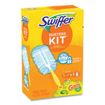 Load image into Gallery viewer, Dusters Starter Kit, Dust Lock Fiber, 6&quot; Handle, Blue/yellow, Gain Scent
