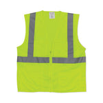 Load image into Gallery viewer, Ansi Class 2 Four Pocket Zipper Safety Vest, Polyester Mesh, 2x-large, Hi-viz Lime Yellow
