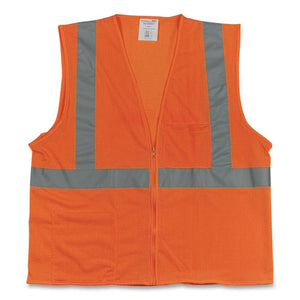 Zipper Safety Vest, 2x-large, Hi-viz Orange