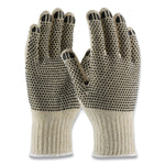 Load image into Gallery viewer, Pvc-dotted Cotton/polyester Work Gloves, Small, Gray/black, 12 Pairs
