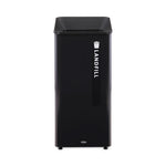 Load image into Gallery viewer, Sustain Decorative Refuse With Recycling Lid, 23 Gal, Metal/plastic, Black
