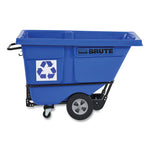 Load image into Gallery viewer, Rotomolded Recycling Tilt Truck, 1 Cu Yd, 1,250 Lb Capacity, Plastic/steel Frame, Blue
