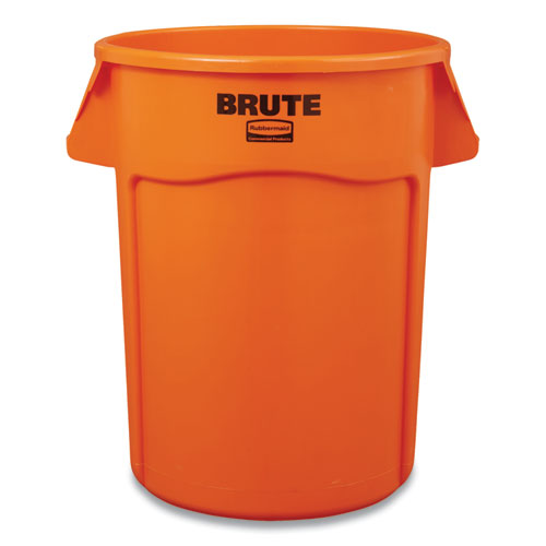 Brute Round Container, 32 Gal, Resin, Orange