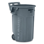 Load image into Gallery viewer, Vented Wheeled Brute Container, 44 Gal, Plastic, Gray

