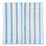 Load image into Gallery viewer, Disposable Microfiber Cleaning Cloths, 12 X 12, Blue/white Stripes, 600/carton
