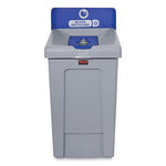 Load image into Gallery viewer, Slim Jim Recycling Station 1-stream, Mixed Recycling Station, 33 Gal, Resin, Gray

