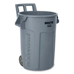 Load image into Gallery viewer, Vented Wheeled Brute Container, 32 Gal, Plastic, Gray
