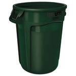 Load image into Gallery viewer, Vented Round Brute Container, 32 Gal, Plastic, Dark Green
