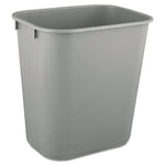 Load image into Gallery viewer, Deskside Plastic Wastebasket, 3.5 Gal, Plastic, Gray
