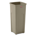 Load image into Gallery viewer, Untouchable Square Waste Receptacle, 23 Gal, Plastic, Beige
