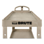 Load image into Gallery viewer, Heavy-duty Utility Cart With Lipped Shelves, Plastic, 2 Shelves, 500 Lb Capacity, 17.13&quot; X 38.5&quot; X 38.88&quot;, Beige
