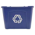 Load image into Gallery viewer, Stacking Recycle Bin, 14 Gal, Polyethylene, Blue
